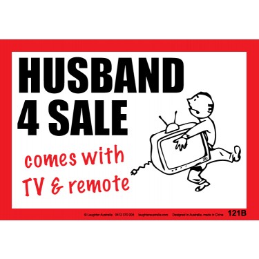 Fun Sign F121B - Husband 4 Sale