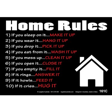 Fun Sign F161C - Home Rules