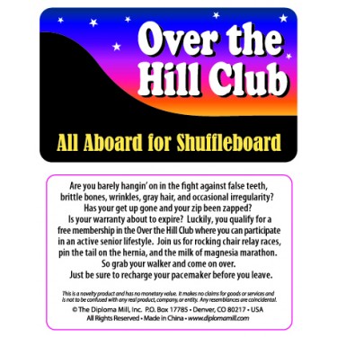 Pocket Card PC014 - Over the hill club