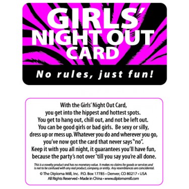 Pocket Card PC019 - Girls night out card