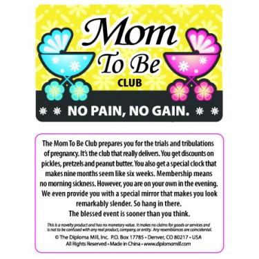 Pocket Card PC022 - Mum to be club