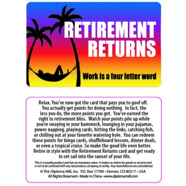Pocket Card PC027 - Retirement Returns