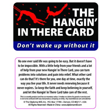 Pocket Card PC029 - The Hangin' in There Card Card