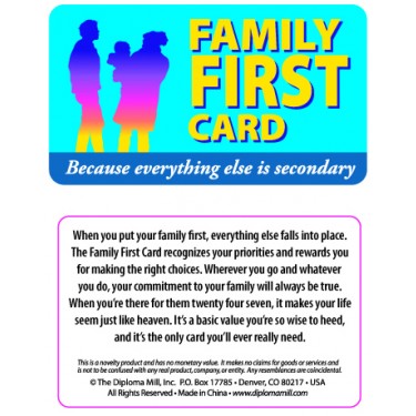 Pocket Card PC033 - Family First Card