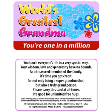 Pocket Card PC040 - Worlds greatest Grandma