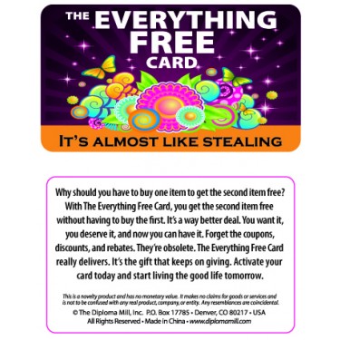 Pocket Card PC046 - The everything free card