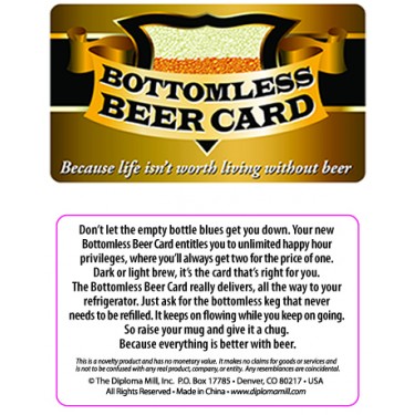 Pocket Card PC051 - Bottomless beer card