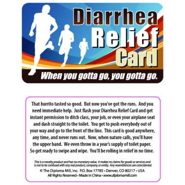 Pocket Card PC063 - Diarrhea relief card
