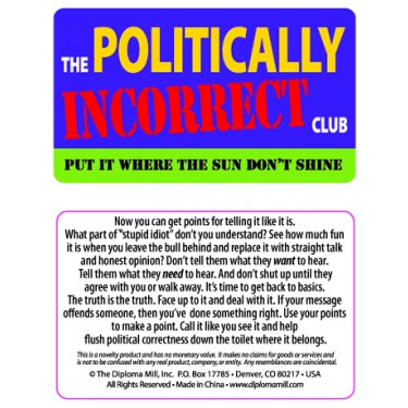 Pocket Card PC065 - The politically incorrect club