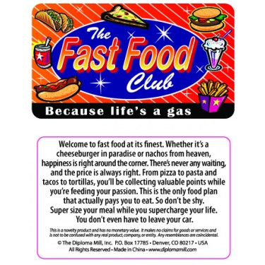 Pocket Card PC069 - The fast food club