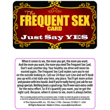 Pocket Card PC079 - The frequent sex card
