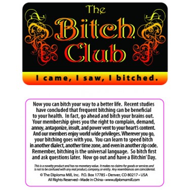 Pocket Card PC084 - The bitch club